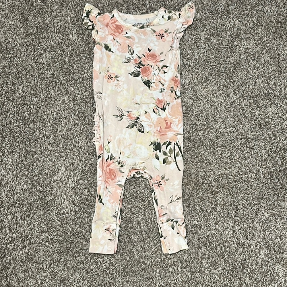 Posh Peanut Ruffle Cap Sleeve Romper